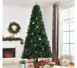 HOMCOM Sapin Et Accessoire^ Sapin De Noël Artificiel Imitation Nordmann Vert
