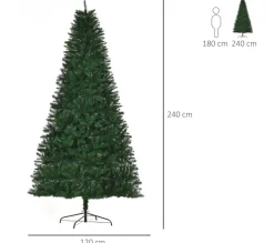 HOMCOM Sapin Et Accessoire^ Sapin De Noël Artificiel Imitation Nordmann Vert