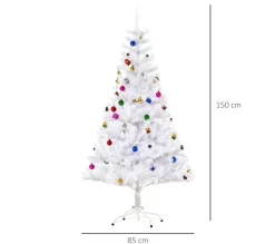 HOMCOM Sapin Et Accessoire^ Sapin De Noël Artificiel Décore