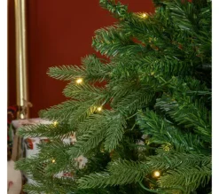 HOMCOM Sapin Et Accessoire^ Sapin De Noël Artificiel Lumineux Led X 320 Blanc Chaud H. 180H Cm Vert