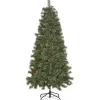 HOMCOM Sapin Et Accessoire^ Sapin De Noël Artificiel 450 Branches 28 Pommes De Pin Inclus