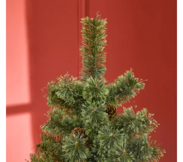 HOMCOM Sapin Et Accessoire^ Sapin De Noël Artificiel 450 Branches 28 Pommes De Pin Inclus