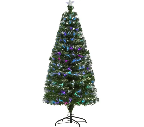 HOMCOM Sapin Et Accessoire^ Sapin De Noël Artificiel Lumineux Vert