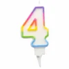 HOMEA Anniversaire Et Autres Fêtes^ Bougie D Anniversaire Chiffre 4