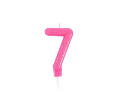HOMEA Anniversaire Et Autres Fêtes^ Bougie D Anniversaire Paillettes 7.5 Cm Chiffre 7
