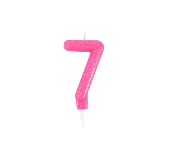 HOMEA Anniversaire Et Autres Fêtes^ Bougie D Anniversaire Paillettes 7.5 Cm Chiffre 7