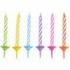 HOMEA Anniversaire Et Autres Fêtes^ Set De 24 Bougies D Anniversaire 5.5 Cm Multicolore