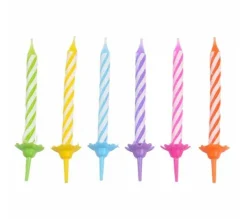 HOMEA Anniversaire Et Autres Fêtes^ Set De 24 Bougies D Anniversaire 5.5 Cm Multicolore
