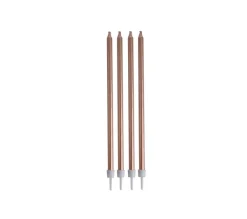 HOMEA Anniversaire Et Autres Fêtes^ Set De 16 Longues Bougies D Anniversaire 14.5 Cm Rose Gold