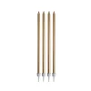 HOMEA Anniversaire Et Autres Fêtes^ Set De 16 Longues Bougies D Anniversaire 14.5 Cm Or