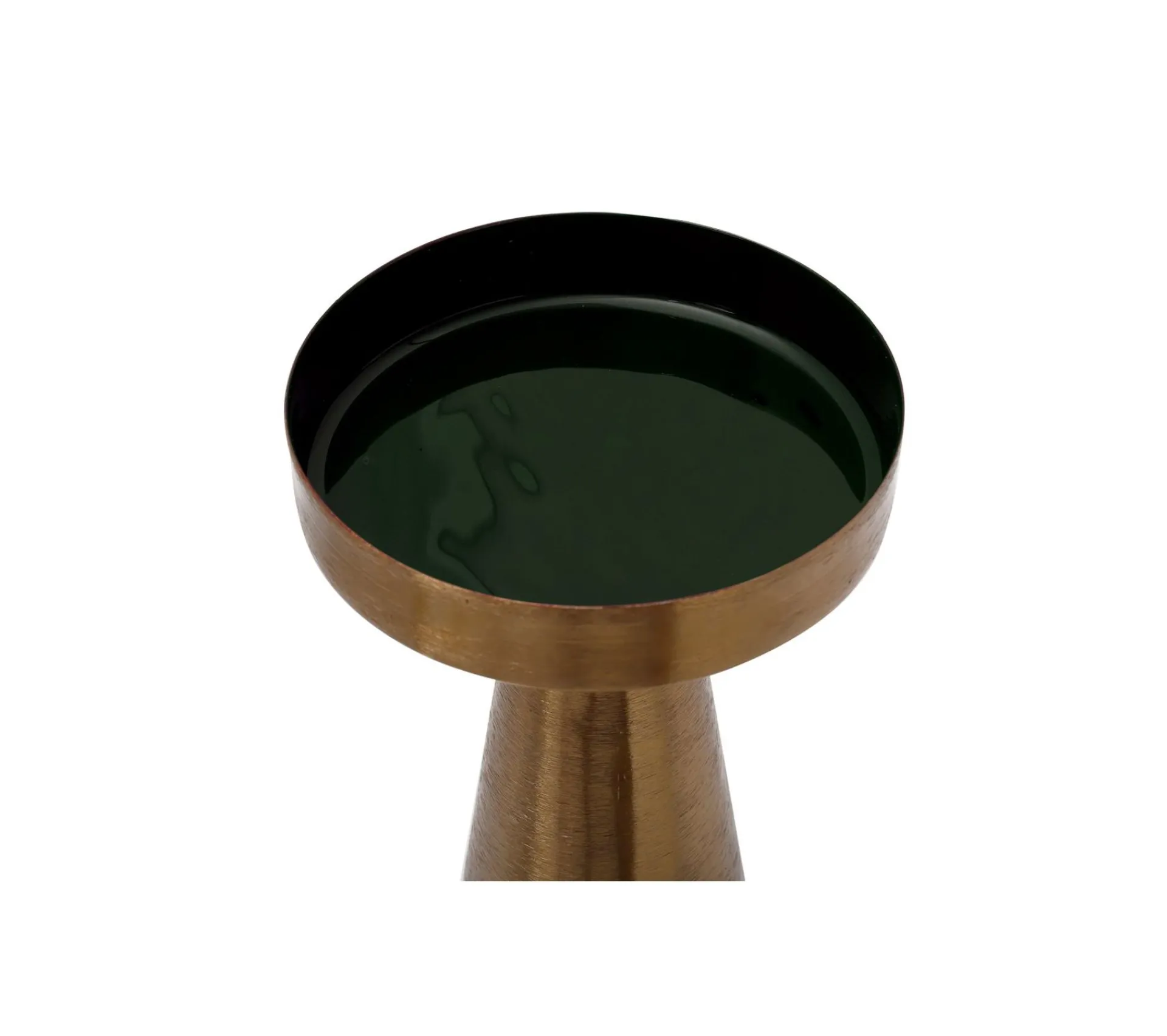 Store KAYOOM Bougeoir Or Et Vert Fonce 11X11X29,5