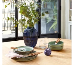Hot LINEA NATURA Bougeoir Lotus H. 6 Cm Ulila Bleu