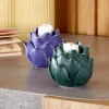 Sale LINEA NATURA Bougeoir Lotus H. 6 Cm Ulila Vert