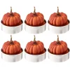 Best * Lot De 6 Bougies Chauffe-Plat "Citrouille" 3Cm Orange