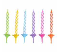 * Anniversaire Et Autres Fêtes^Lot De 24 Bougies D'Anniversaire "Support" 5Cm Multicolore