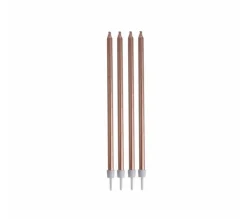 * Anniversaire Et Autres Fêtes^Lot De 16 Bougies D'Anniversaire "Longues" 14Cm Or Rose