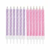 * Anniversaire Et Autres Fêtes^Lot De 12 Bougies D'Anniversaire "Magiques" 6Cm Rose Et Violet
