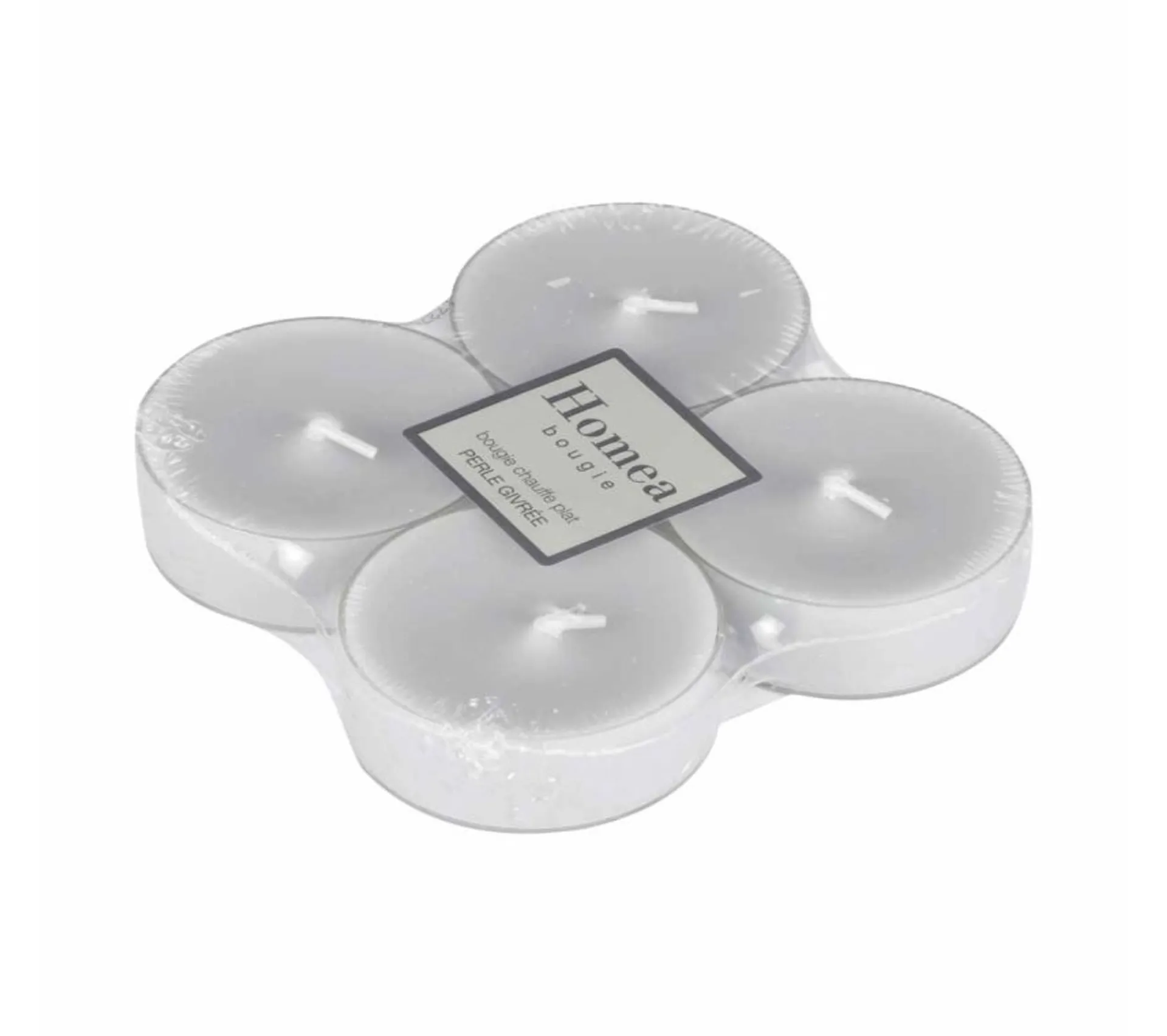 Sale * Lot De 4 Bougies Parfumees Chauffe-Plat "Trendie" Perle Givree
