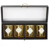 Fashion * Lot De 4 Bougies Parfumees "Electroplate" 6Cm Orchidee Et Figue