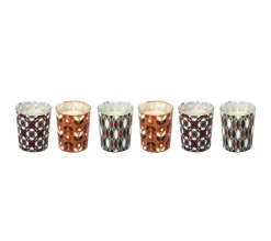 Best Sale * Lot De 6 Bougies Parfumees "Retro" 5Cm Multicolore