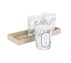 Online * Lot De 3 Bougies Parfumees "Garden" 5Cm Fleurs De Coton