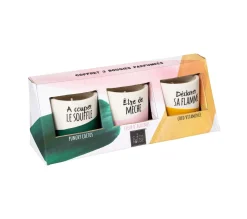 Flash Sale * Lot De 3 Bougies Parfumees "Arty" 110G Multicolore