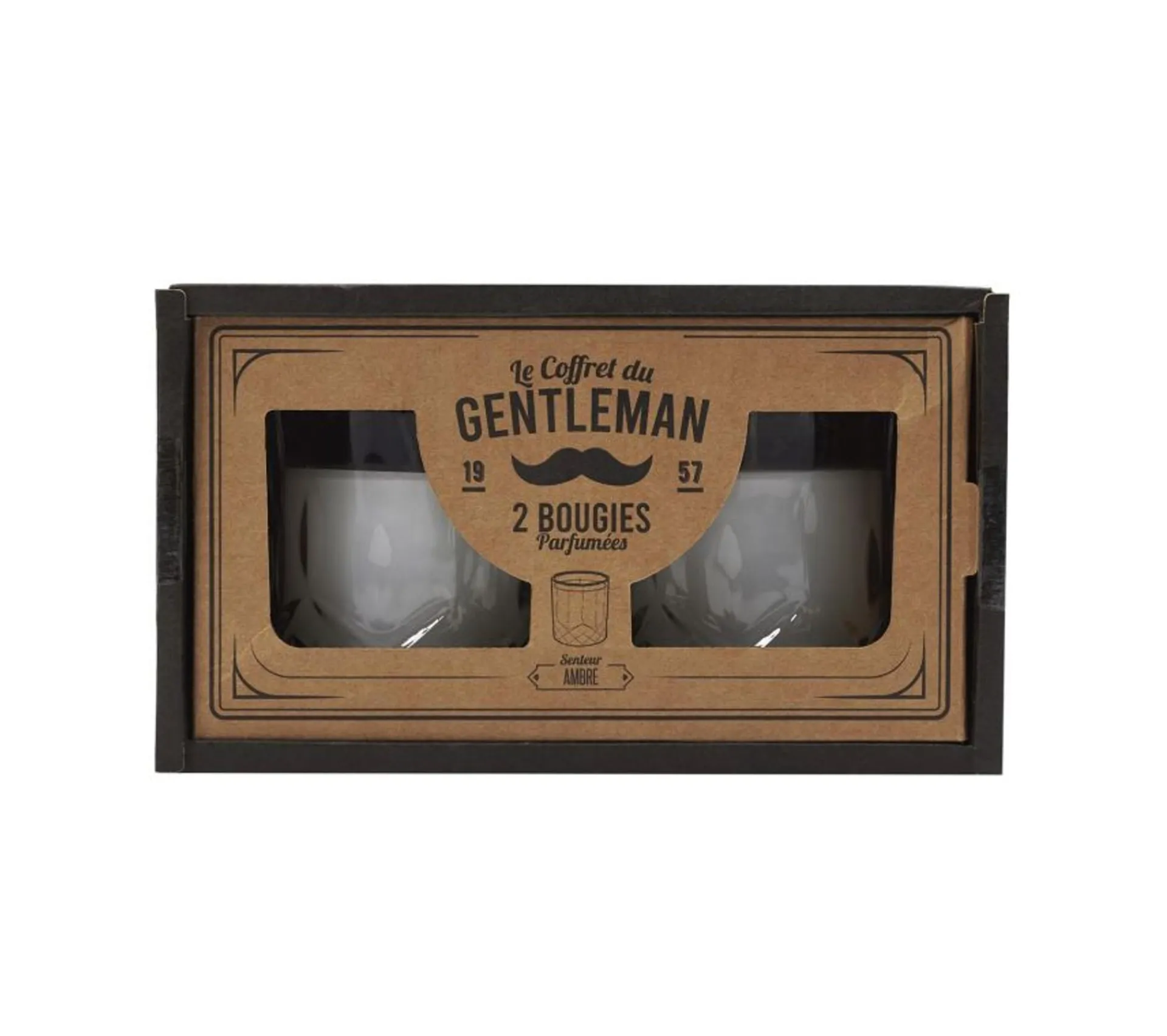 Clearance * Lot De 2 Bougies Parfumees "Coffret" 150G Ambre