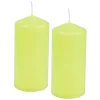 Cheap * Lot De 2 Bougies Pilier "Essentiel" 10Cm Vert