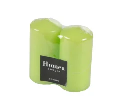 Cheap * Lot De 2 Bougies Pilier "Essentiel" 10Cm Vert