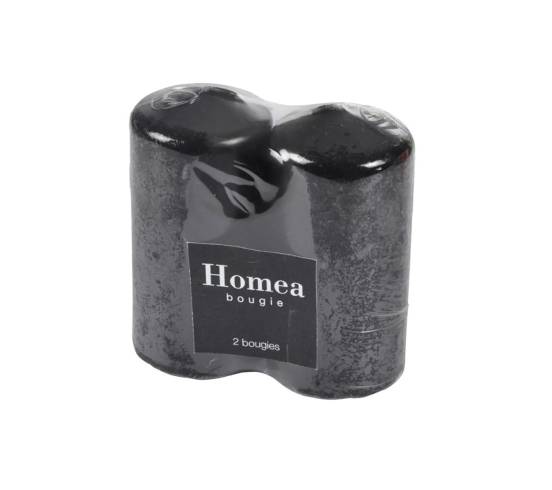 Fashion * Lot De 2 Bougies Pilier "Essentiel" 10Cm Noir