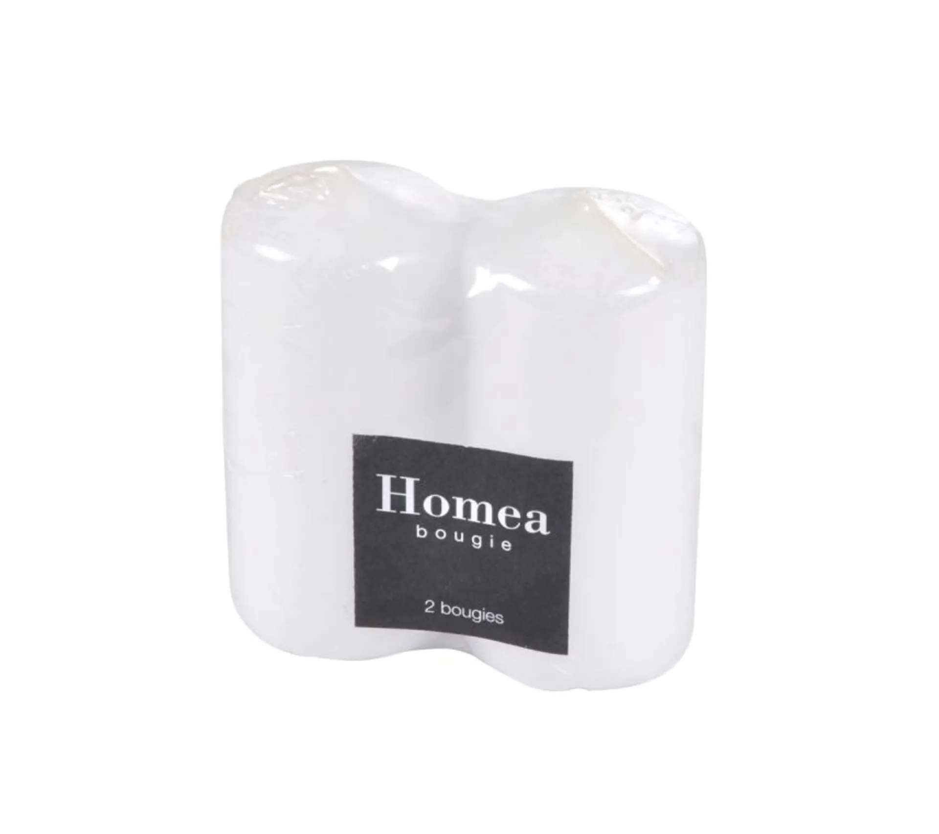 Outlet * Lot De 2 Bougies Pilier "Essentiel" 10Cm Blanc