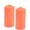 Cheap * Lot De 2 Bougies Pilier "Essentiel" 10Cm Corail