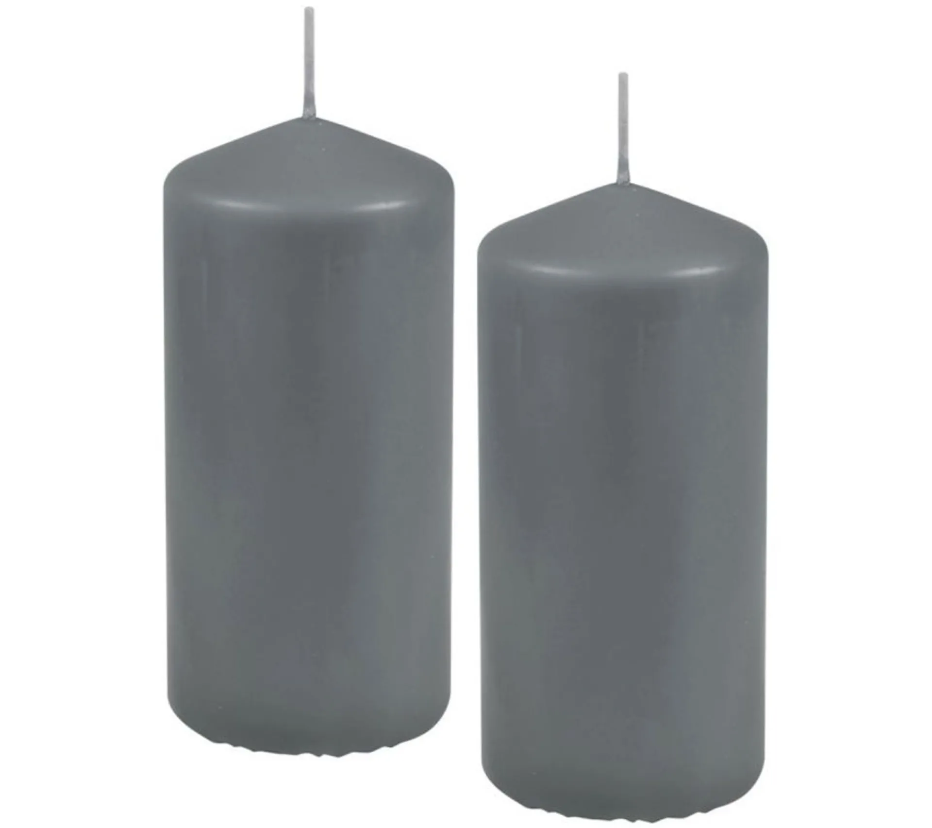 Fashion * Lot De 2 Bougies Pilier "Essentiel" 10Cm Anthracite