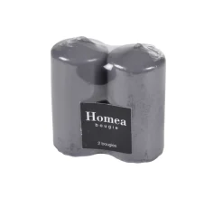 Fashion * Lot De 2 Bougies Pilier "Essentiel" 10Cm Anthracite