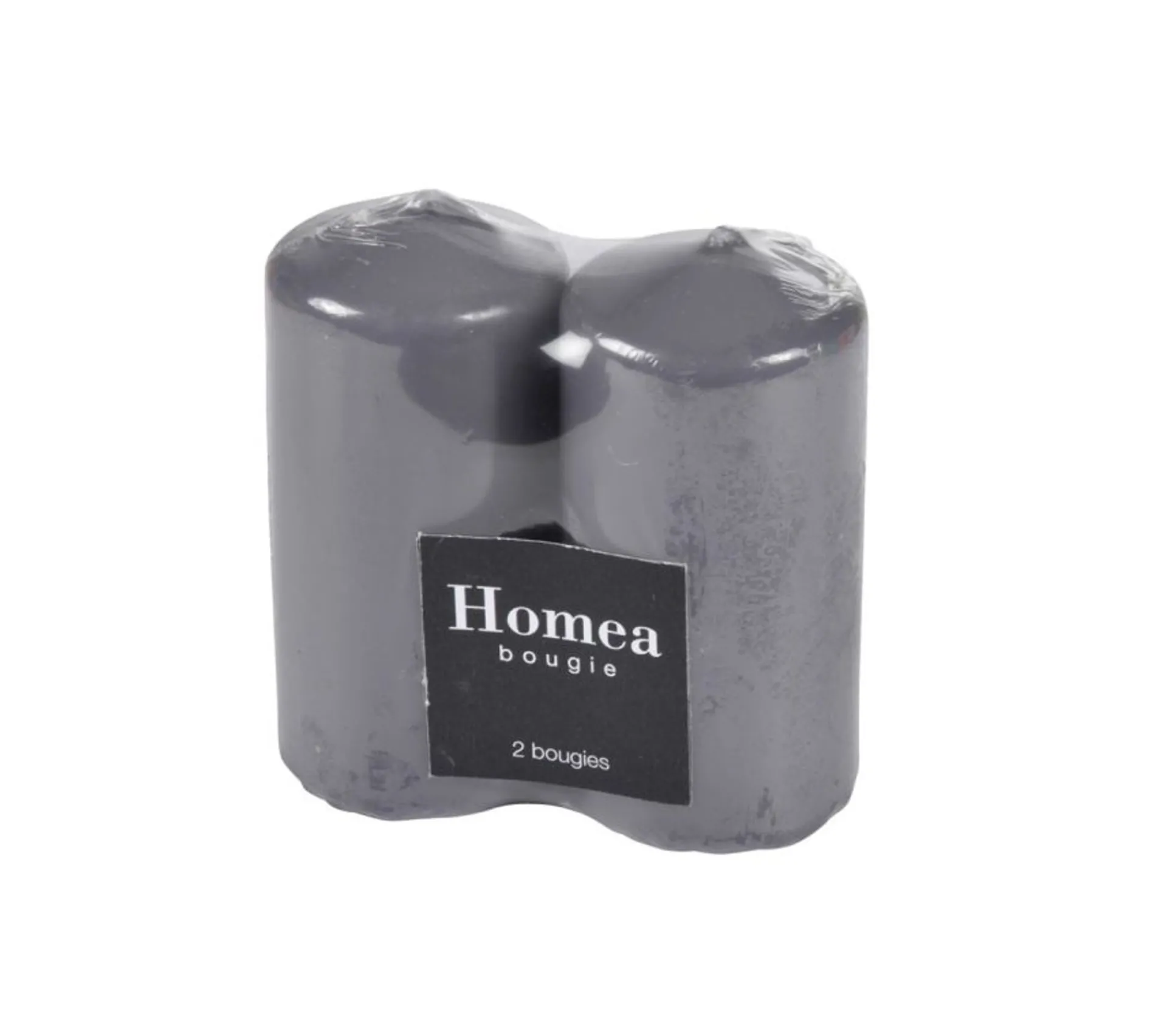 Fashion * Lot De 2 Bougies Pilier "Essentiel" 10Cm Anthracite