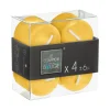 Cheap * Lot De 4 Bougies Votives "Basic" 3Cm Jaune