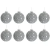 * Guirlande Et Boule De Sapin^Lot De 8 Boules De Noël "Antique Ronde" 8Cm Gris