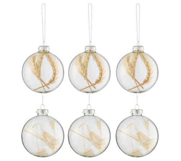 * Guirlande Et Boule De Sapin^Lot De 6 Boules De Noël "Brindilles" 8Cm Transparent