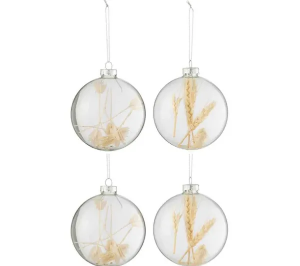 * Guirlande Et Boule De Sapin^Lot De 4 Boules De Noël "Brindilles" 10Cm Transparent