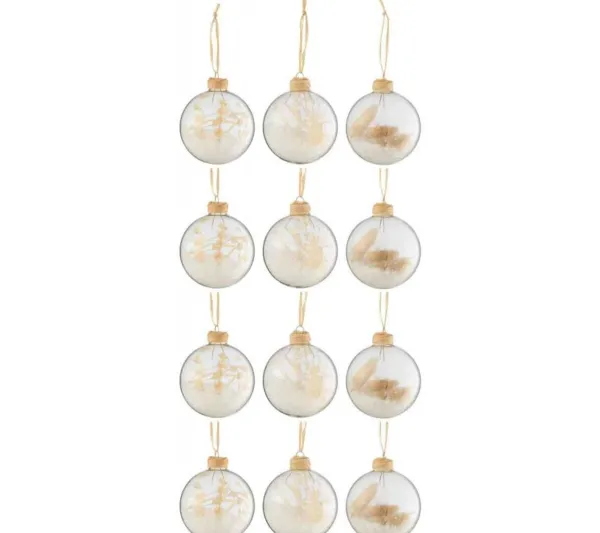 * Guirlande Et Boule De Sapin^Lot De 12 Boules De Noël "Brindilles" 8Cm Transparent