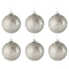 * Guirlande Et Boule De Sapin^Lot De 6 Boules De Noël "Brillant" 8Cm Argent