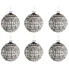 * Guirlande Et Boule De Sapin^Lot De 6 Boules De Noël "Carapa" 8Cm Gris