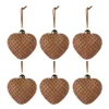 * Guirlande Et Boule De Sapin^Lot De 6 Boules De Noël "Coeur" 10Cm Marron