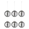 * Guirlande Et Boule De Sapin^Lot De 6 Boules De Noël Design "Entaille" 29Cm Gris