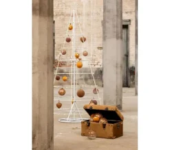 * Guirlande Et Boule De Sapin^Lot De 6 Boules De Noël Design "Perles" 8Cm Naturel