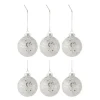 * Guirlande Et Boule De Sapin^Lot De 6 Boules De Noël "Etoiles" 8Cm Argent