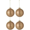 * Guirlande Et Boule De Sapin^Lot De 4 Boules De Noël "Etoiles" 10Cm Bronze