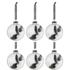 * Guirlande Et Boule De Sapin^Lot De 6 Boules De Noël "Fleurs Sechees" 8Cm Noir
