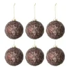 * Guirlande Et Boule De Sapin^Lot De 6 Boules De Noël "Givres" 8Cm Marron