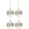 * Guirlande Et Boule De Sapin^Lot De 4 Boules De Noël "Glace" 10Cm Transparent